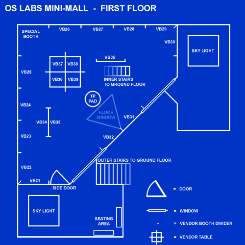 OS Labs Mini-mall store layout - First floor